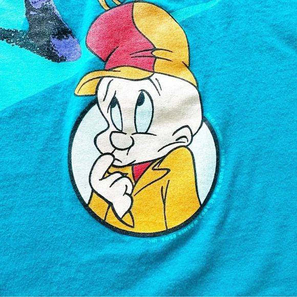 Vintage Michael Jordan T Shirt Looney Toons Bugs Bunny Single Stitch Size XL - Picture 6 of 10